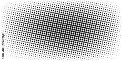 Dotted gradient halftone background. Horizontal seamless dots pattern in pop art style. Abstract modern stylish texture. Vector illustration.