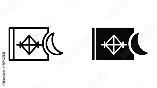 Contrasting symbolic representations of alchemical and astronomical elements on black and white backgrounds