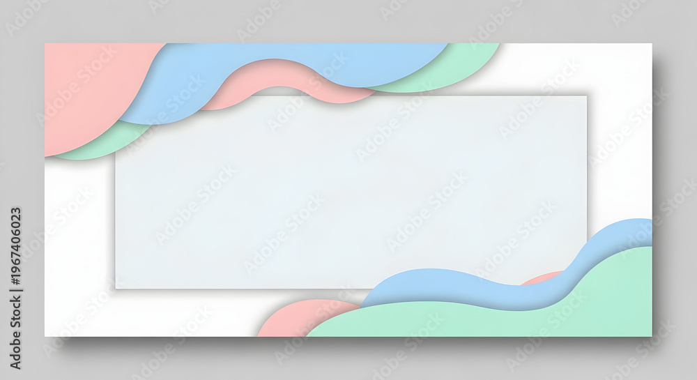 Obraz premium Abstract colorful wavy border design element