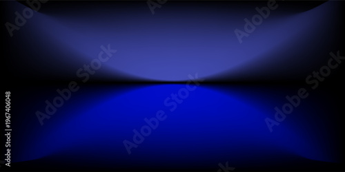 Blue Background - Blank Blue Gradient Background Room, Studio, Interior, Space, Under Water Illustration Editable Vector