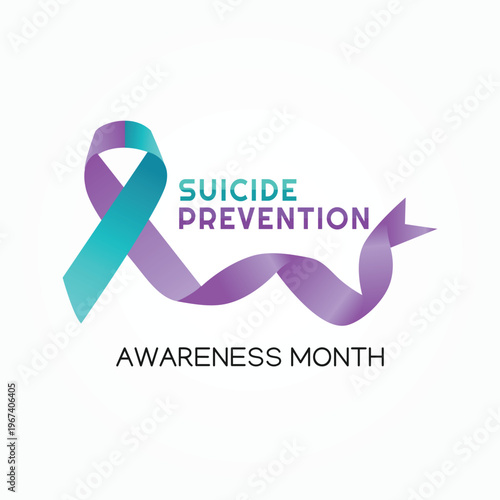 Suicide prevention awareness ribbon a symbol of hope and support