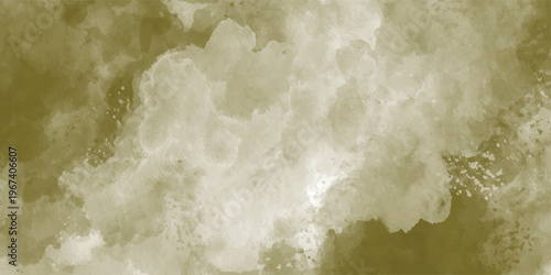 Vintage olive-green watercolor background with aesthetic grunge texture and splatters.