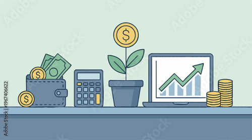 Financial Growth, Investment, and Savings Management Concepts