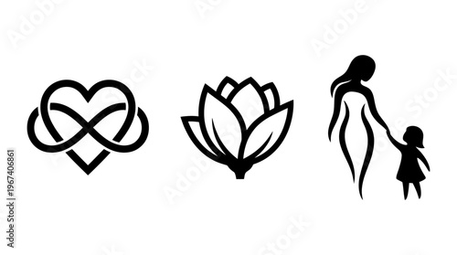 Love, motherhood, and nature icons