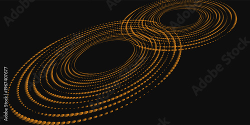 Set of speed lines in circle form. Radial speed Lines in Circle Form for comic books. Technology round Logo. Black thick halftone dotted speed lines.