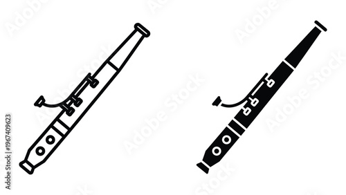 Comparison of a clarinet and a bass clarinet with key mechanisms