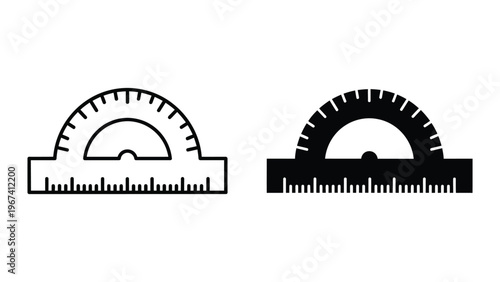 Comparison of traditional and modern protractor designs with integrated rulers