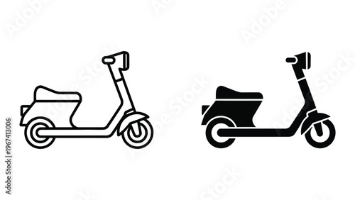 Comparison of two different electric scooter designs with cargo space