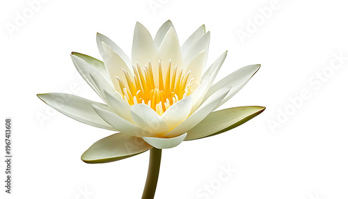 water lily isolated on white