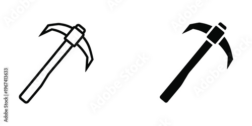 Contrast between a traditional and modern pickaxe design for mining and excavation tasks