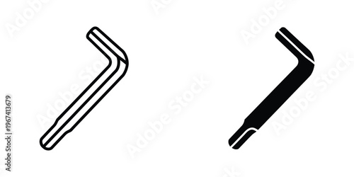 Comparison of a hollow and solid right angle connector or bracket illustration