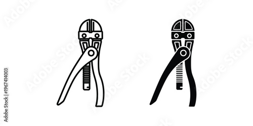 Comparison of two different types of pliers used for gripping and cutting materials