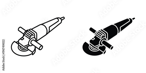 Comparison of an angle grinder with different guard designs for safety and visibility