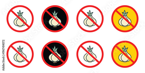 No garlic icon. Garlic are prohibited vector design isolated on transparent background.