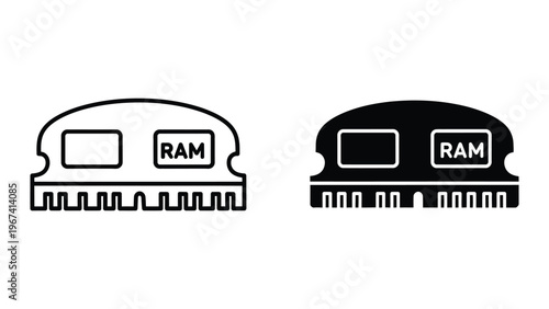 Comparison of two different types of ram memory modules with distinct visual designs