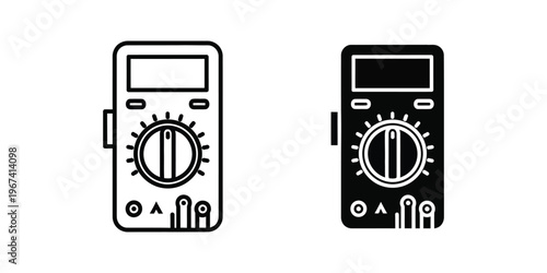 Comparison of analog and digital multimeter designs shown side by side