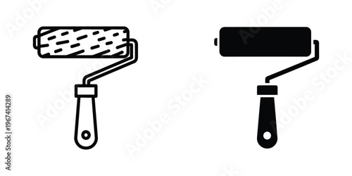 Comparison of a textured and a smooth paint roller for wall painting tasks