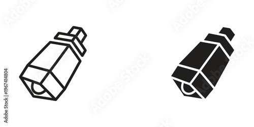 Comparison of a light-colored and dark-colored stylized flashlight design