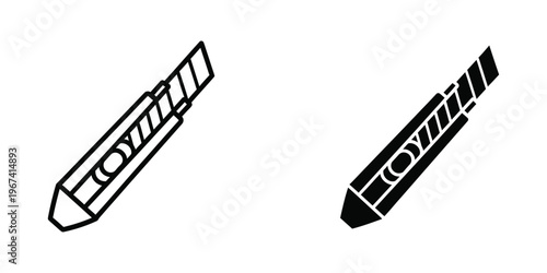 Comparison of two different colored crayon shapes with the brand name written on them