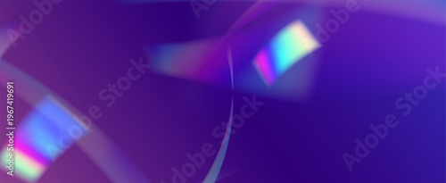 Iridescent Prism Background. Rainbow Light Leak Effect.  Abstract Diamond Texture With A Transparent Glow And Holographic Lens Flare. Iridescent Crystal Prism Background With Light.
