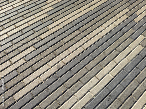 Using narrow and long tiles when laying walkways