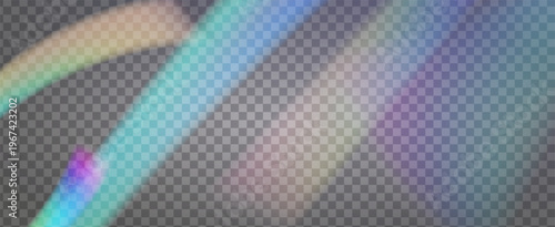 Rainbow Light Leak Prism. Iridescent Prism Background.  Spectrum Shine And Camera Beam With A Color Burst And Gem-like Sparkle. Crystal  Light Leak Effect.