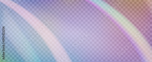Iridescent Prism Background. Rainbow Light Leak Effect.  Sunburst Through A Glass Lens With Bokeh Streaks And Hologram Flare. Iridescent Crystal Prism Background With Light.