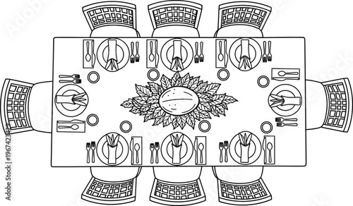 Silhouettes of a male gardener or farmer performing various outdoor tasks: raking, carrying plants, pushing a wheelbarrow.