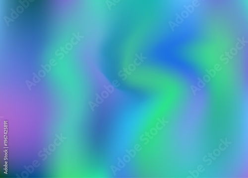 Aurora Light Gradient. Borealis Gradient Blur. Northern Aurora Light. Dreamy Finland Landscape With Magical Fog. Liquid Wave In Bright Graphic Design. Green, Blue And Purple Abstract Sky.