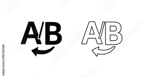 A/B Testing Icons Vector