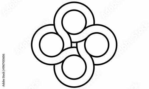 Schilderij op canvas Interlocking circles design icon