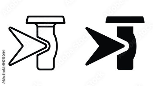 Comparison of a lightweight and a filled-in arrow and container design