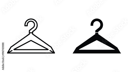 Comparison of a standard and a filled coat hanger design