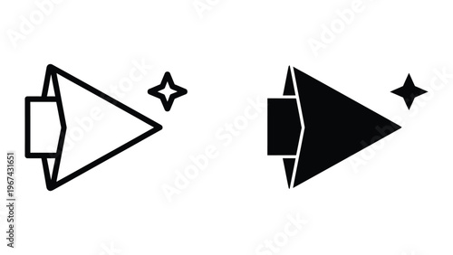 Comparison of bullish and bearish candlestick patterns with a star symbol