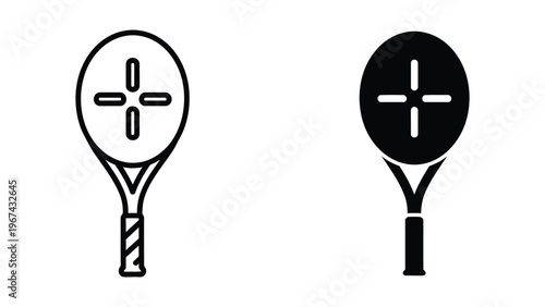 Contrast between traditional and modern tennis racket designs in monochrome depiction
