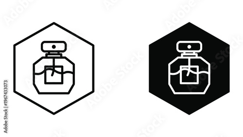 Contrasting security camera icons with different background styles for visual emphasis