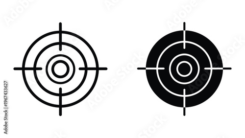 Contrast between positive and negative target designs for archery or shooting practice