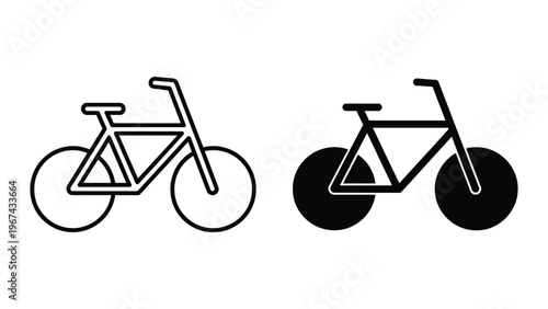 Comparison of a traditional bicycle and a fixed-gear bicycle with disc wheels