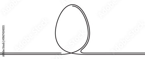 Simple black line drawing forms an abstract loop and straight segments on a clean white surface