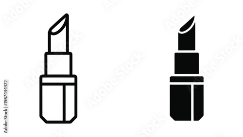 Contrasting lipstick bottles with different fill colors displayed side by side