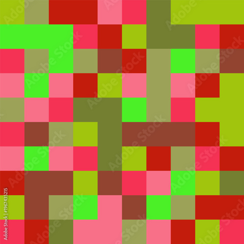 Bright background of squares. Tetris figures. Colorful festive background. Vector