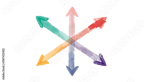 3d arrows on white background