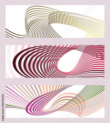 Multicolored gradient stripes on a white background.