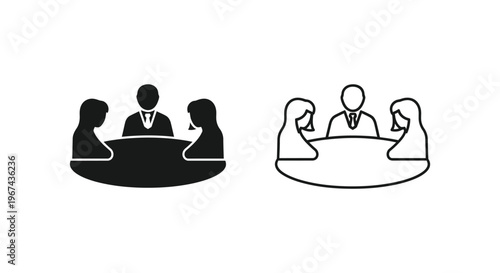 Business Meeting Teamwork Illustration Vector