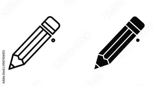 Two contrasting pencils symbolizing traditional and modern writing tools