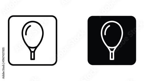 Contrasting tennis racket icons on different background colors for visual clarity