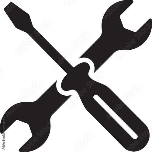 Four black wrenches arranged in a square pattern with open ends facing inward tool mechanical repair