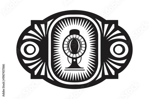 Smart assistant icon with voice AI sound waves, representing intelligent communication and digital service