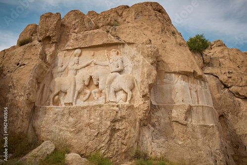 Ancient Persian relief in Naghsz-e Rostam, Iran