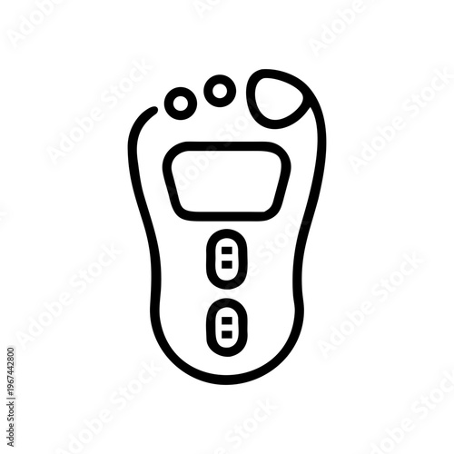 Step Counter Pedometer Line Icon. Fitness Tracker Steps Monitor Symbol for Health App UI and Activity Tracking